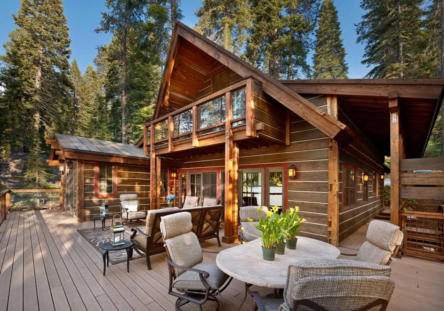 wooden cabin in the forrest