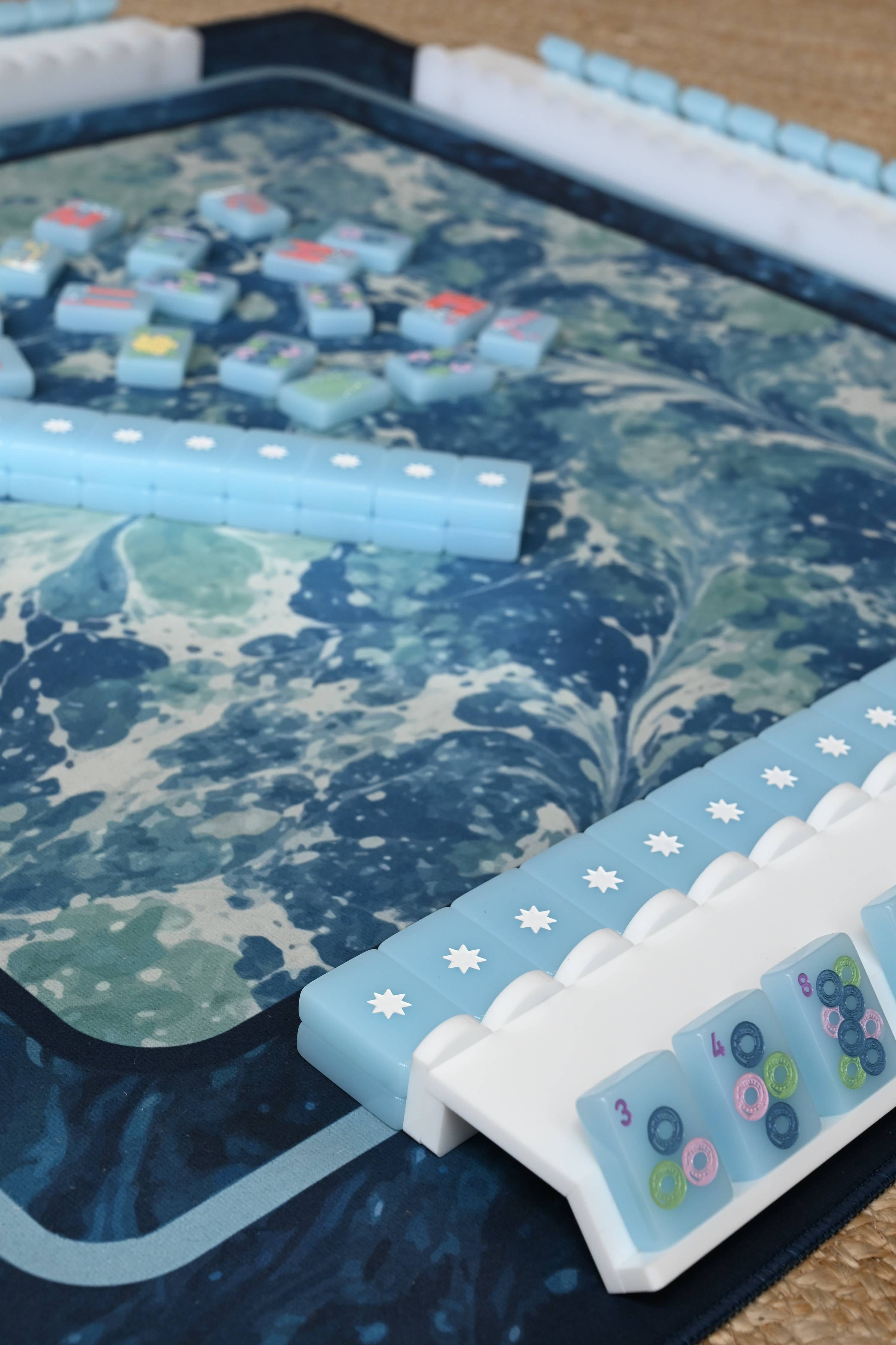 Painted Water Florentine Mahjong Neoprene Mat