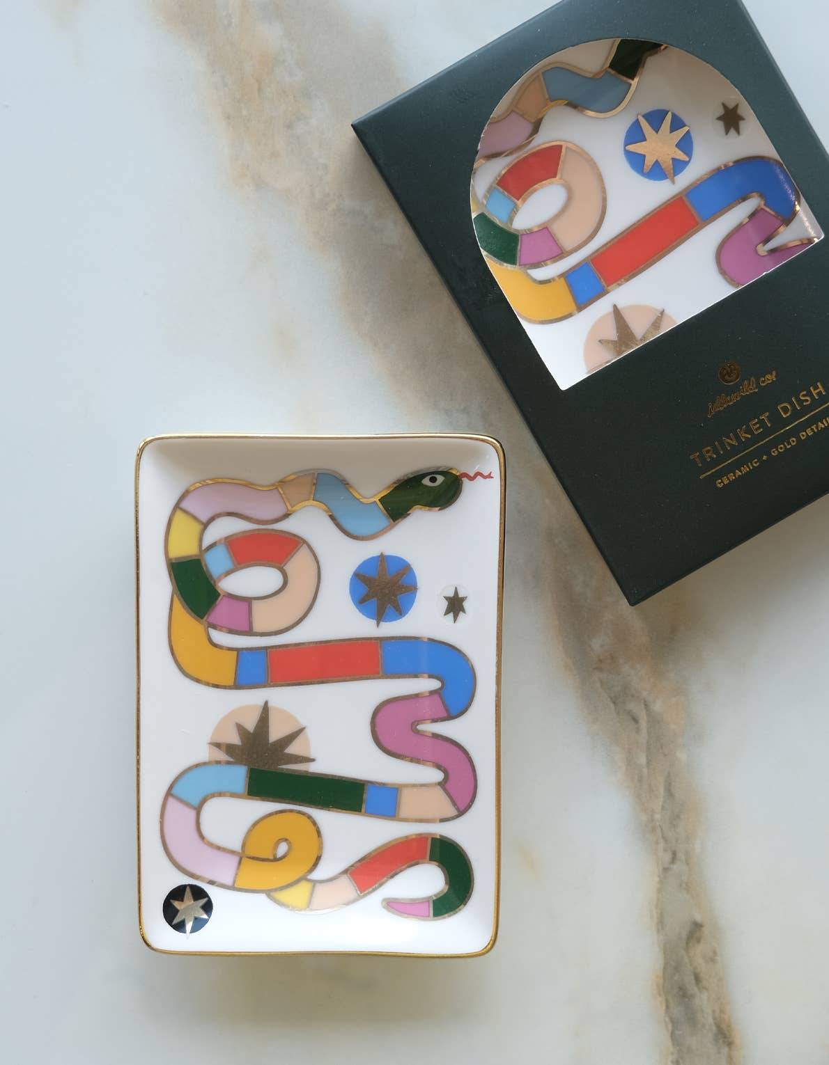 Porcelain Trinket Dish | Rainbow Snake