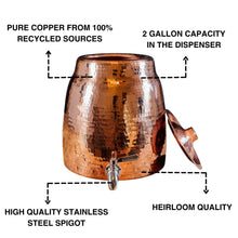 Solid Copper Water Dispenser