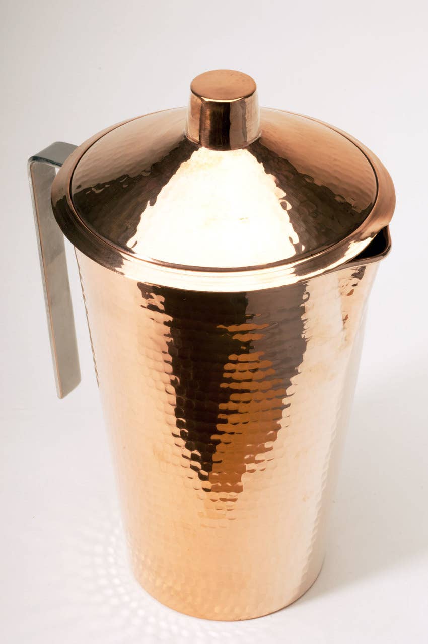 Copper Pitcher with Lid: Large 70 fluid oz