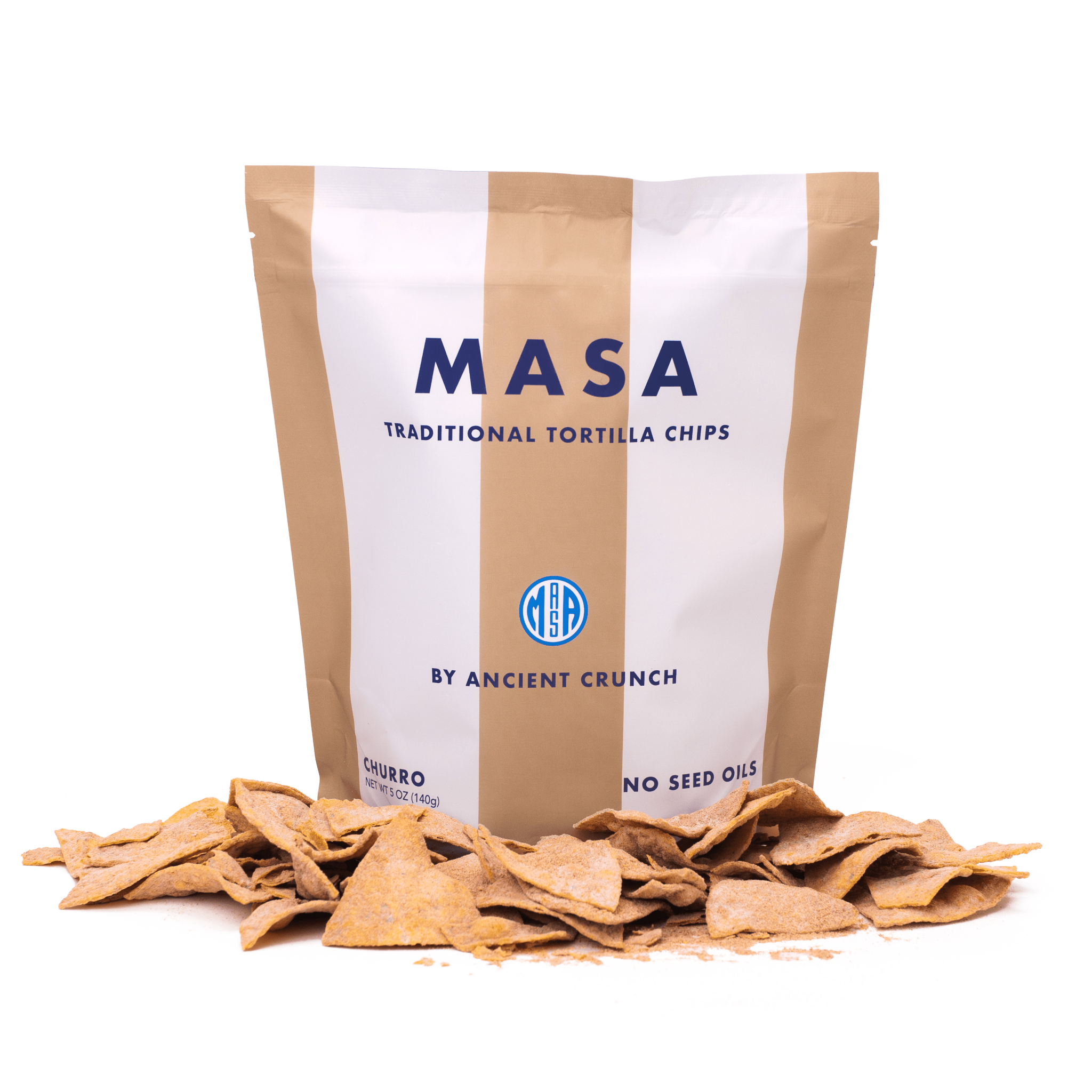 MASA Tortilla Chips - Churro, 5oz Bag Case