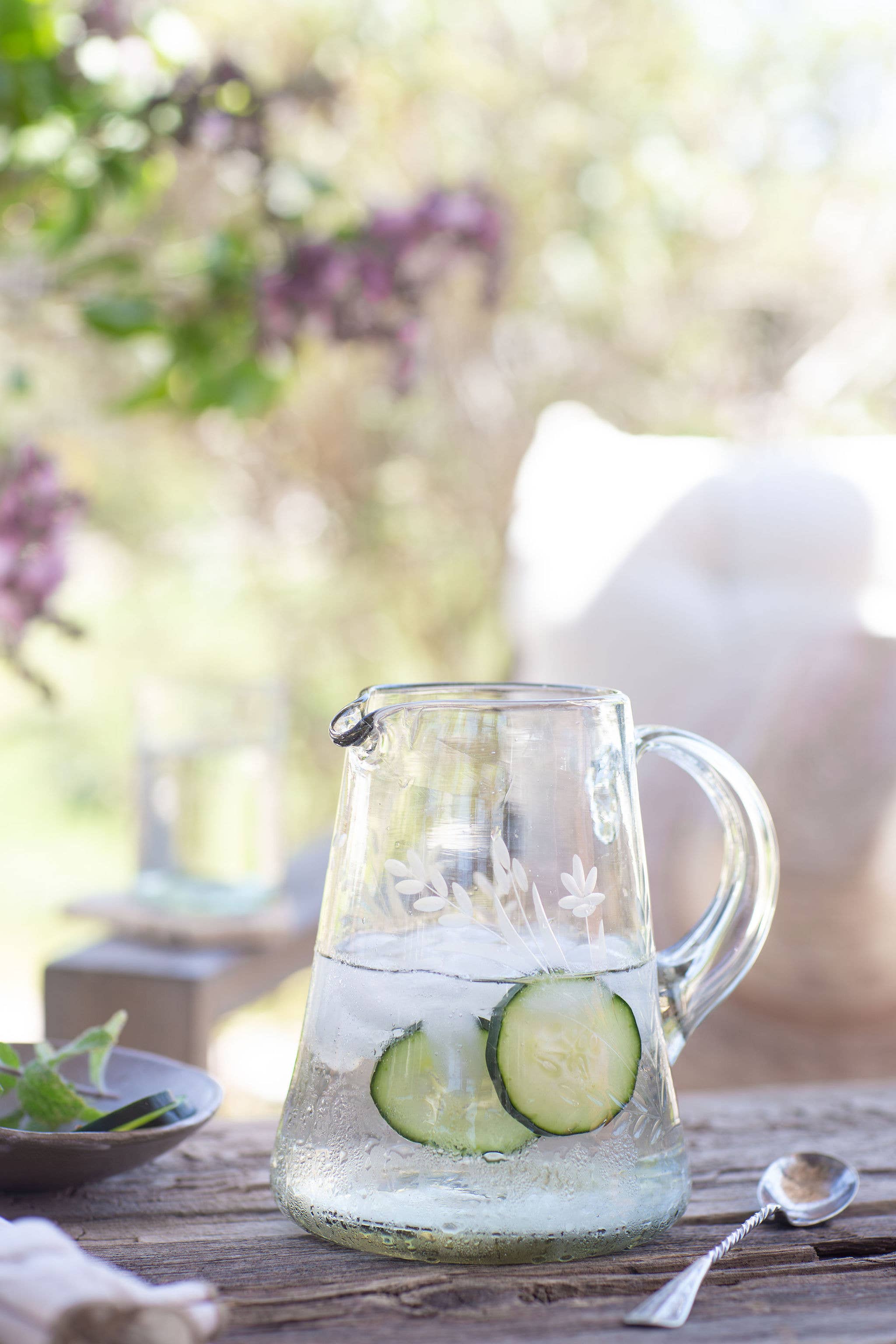 Amélie Hand-etched Blown Pitcher: Small