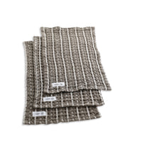 Big Waffle Wash Cloth (3 pack) - Clay stone: 100% GOTS certified organic cotton / 25 x 40 cm/ 9.8 x 15.7"