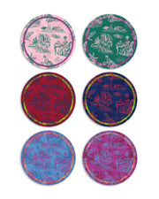 Assorted Toile Round Placemats | Set 6 Round