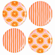 8" Sunday Citrus Melamine Plates-Set of 4