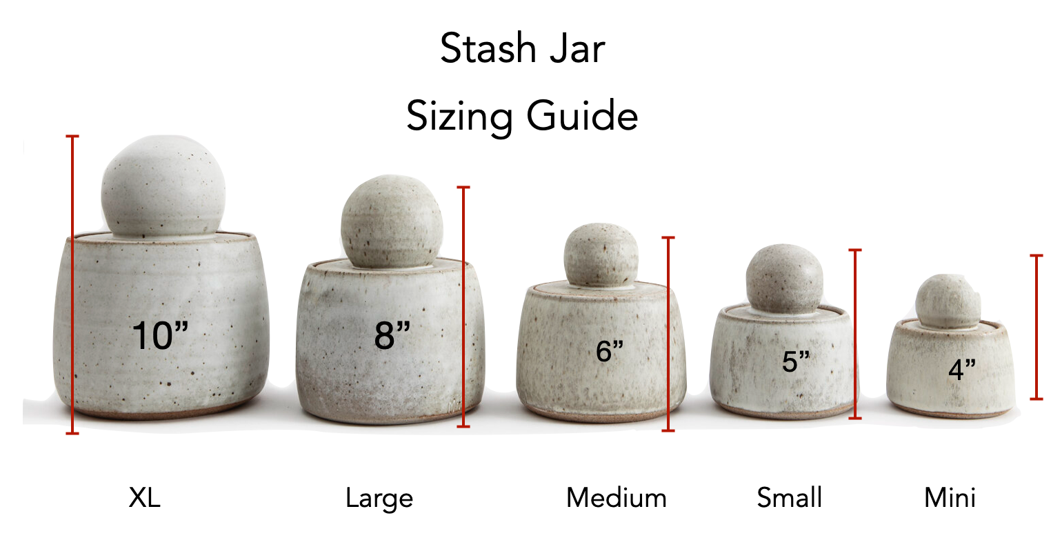 Alabaster White Stash Jars: Medium