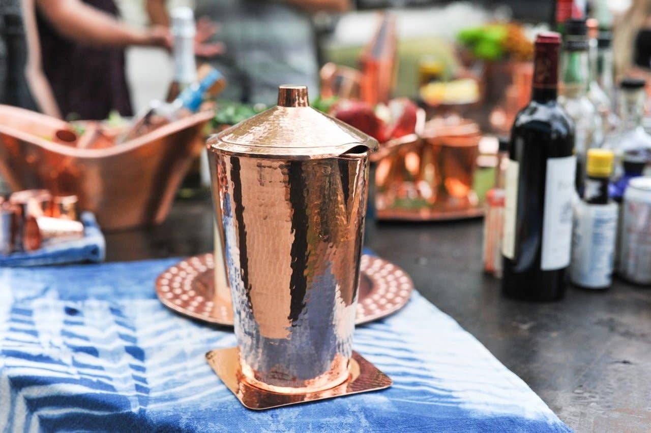 Copper Pitcher with Lid: Large 70 fluid oz