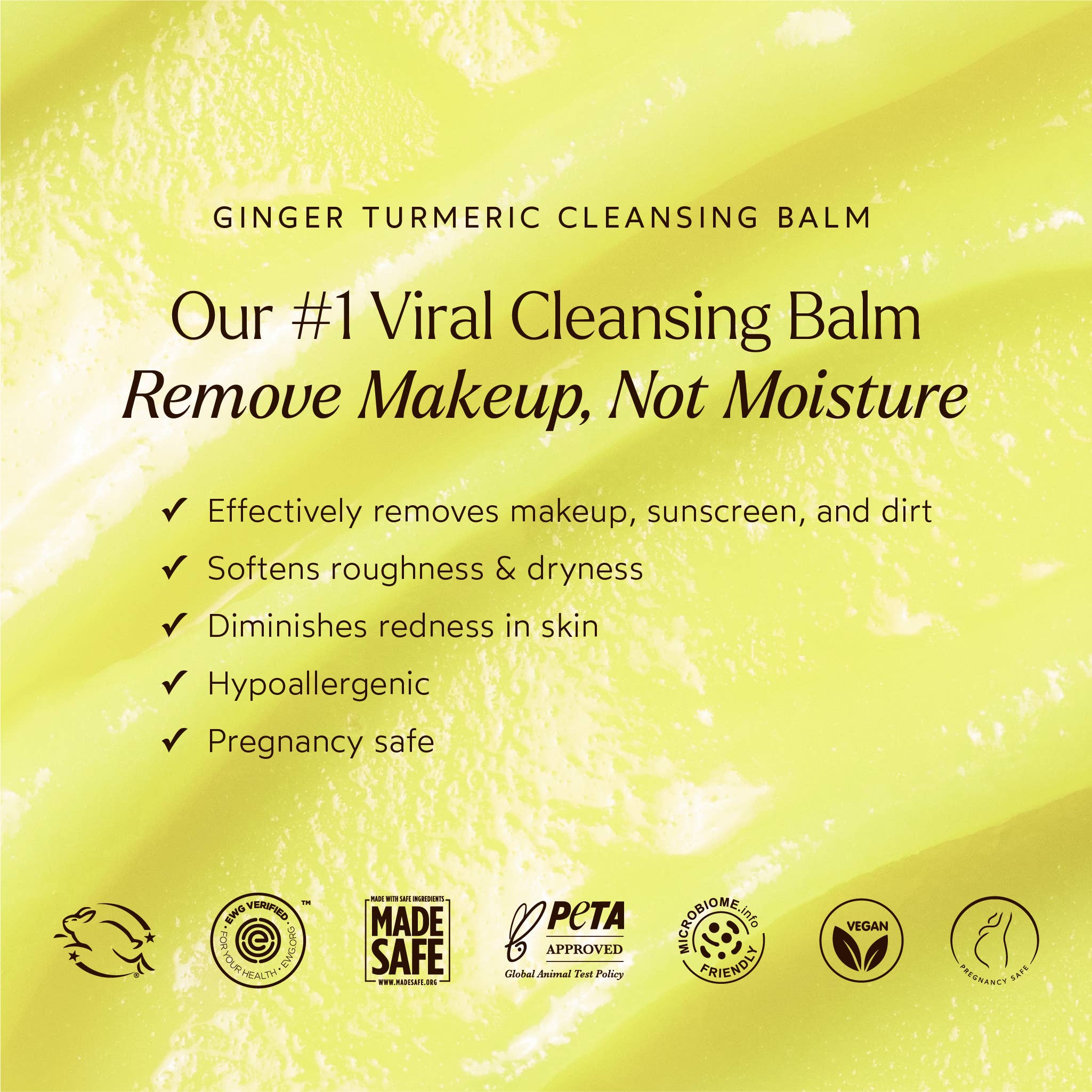 Ginger Turmeric Makeup Removing Cleansing Balm: Full Size (3.4 oz | 100 ml)
