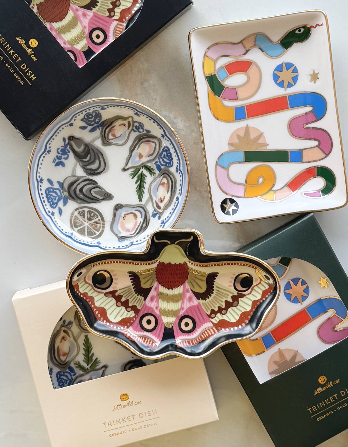 Porcelain Trinket Dish | Rainbow Snake