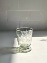 Hand-etched Blown Footed Glass: Wine Glass