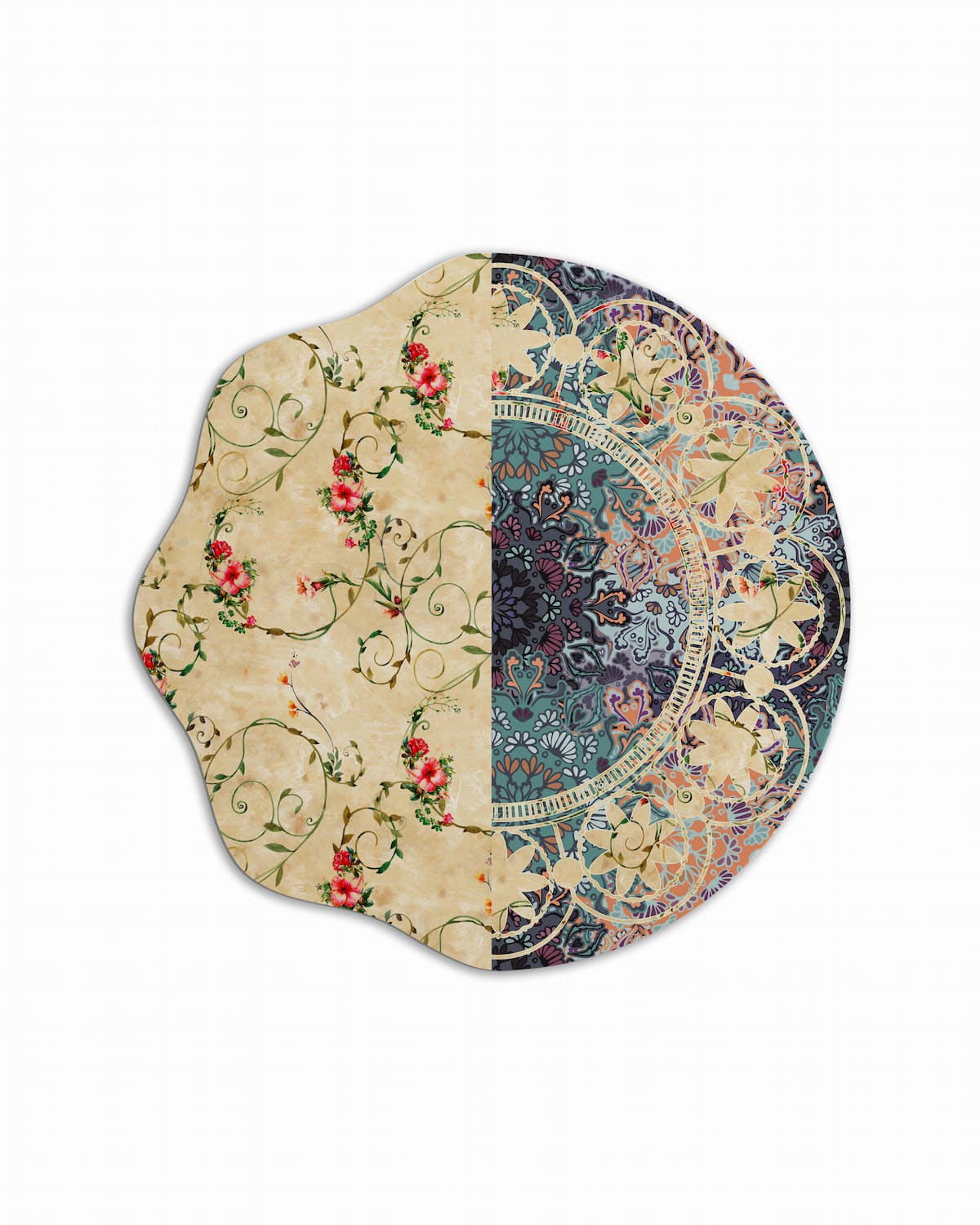 Florecido Round Placemat | Romantic Beige