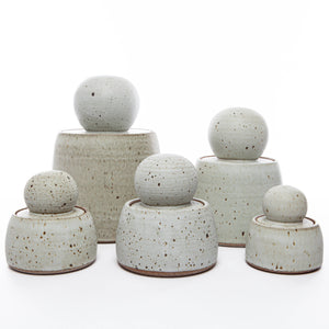 Alabaster White Stash Jars: XL