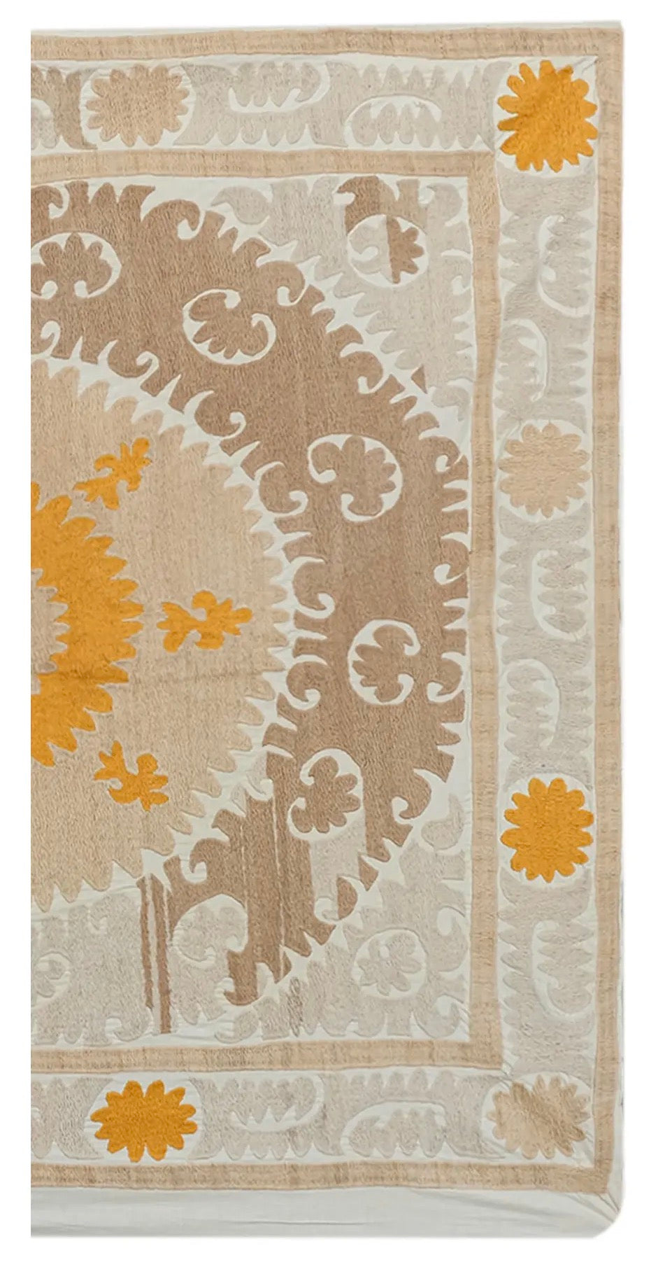 Suzani Tablecloth With Pastel Neutrals