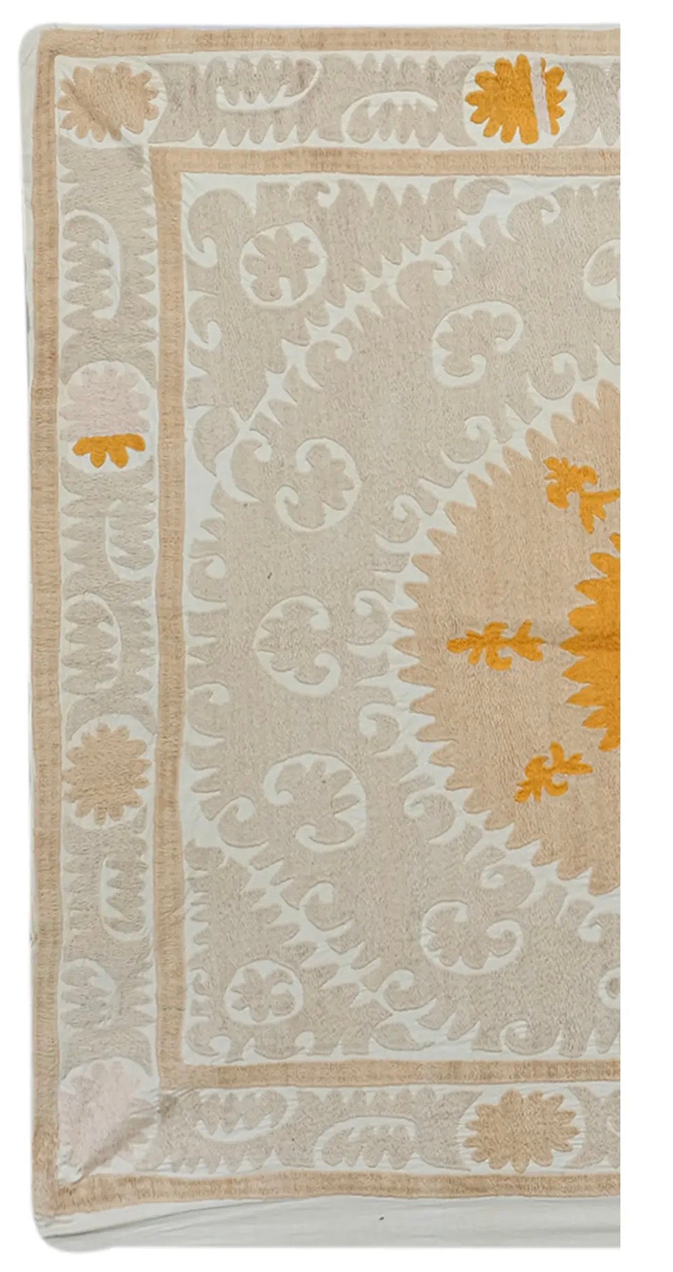 Suzani Tablecloth With Pastel Neutrals