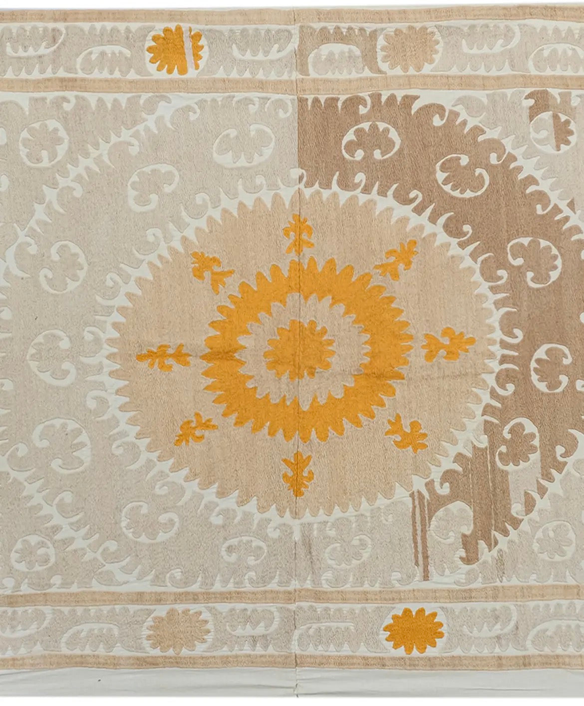 Suzani Tablecloth With Pastel Neutrals