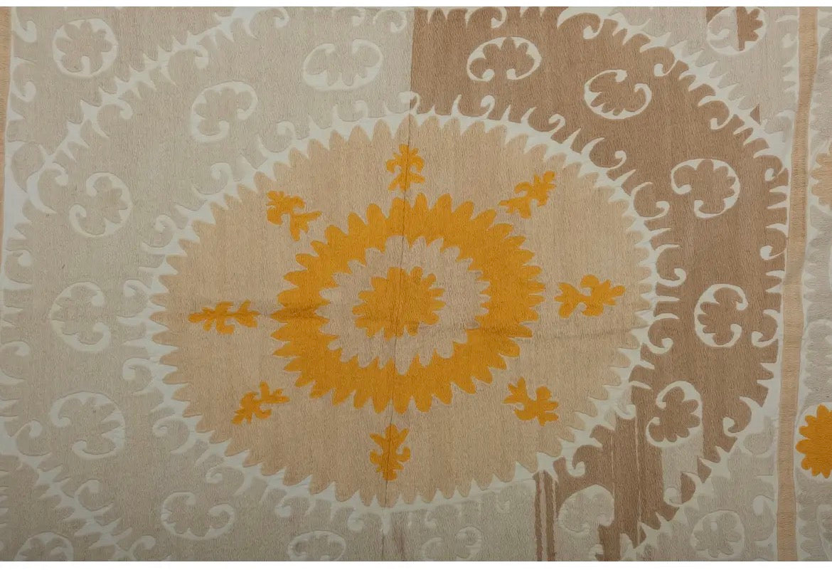 Suzani Tablecloth With Pastel Neutrals