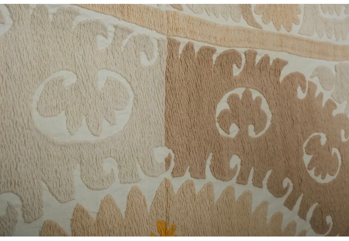 Suzani Tablecloth With Pastel Neutrals