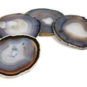 Pedra Coasters, Smoke Agate, Set of 4