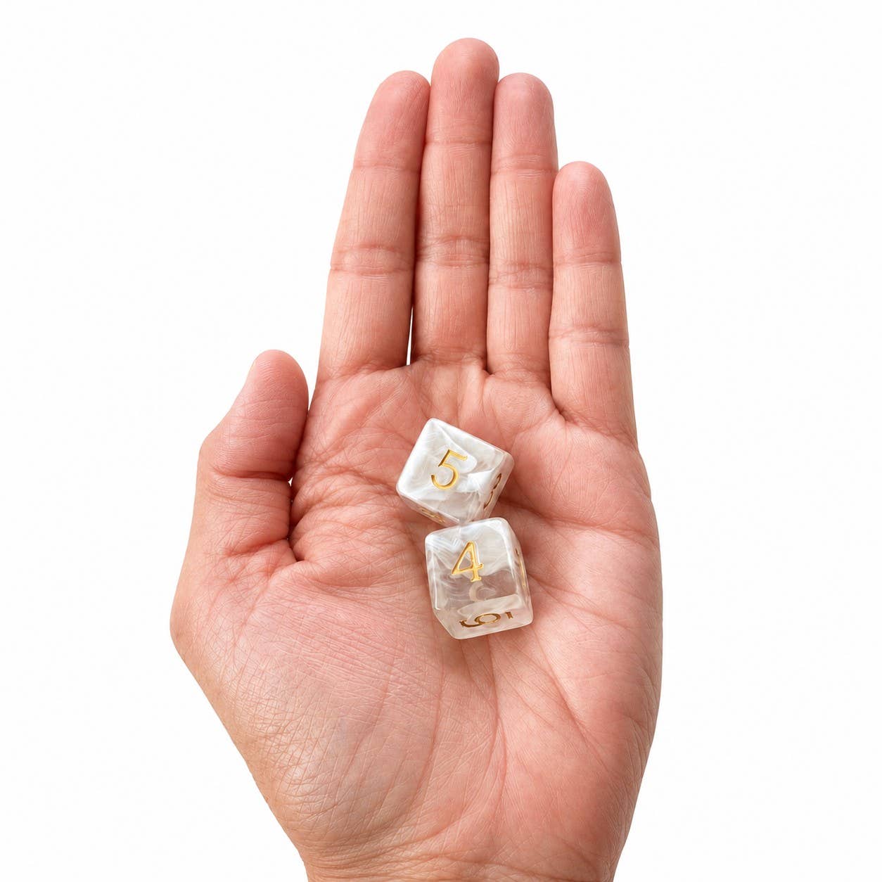Swirl Translucent Mahjong Dice: Cloudy Swirl