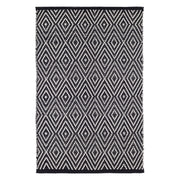 Diamond Handwoven Indoor/Outdoor Rug | Black/Ivory: 2' x 3'
