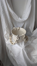 Ceramic handmade bowl/ vase with chain