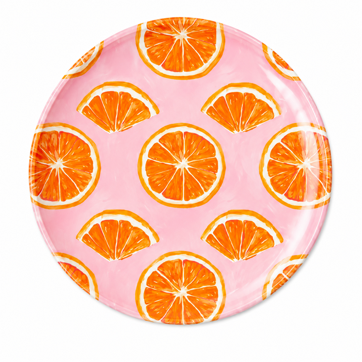 8" Sunday Citrus Melamine Plates-Set of 4