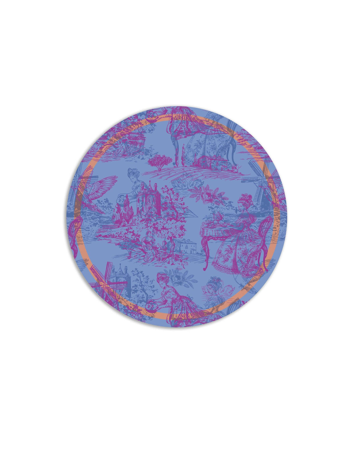 Assorted Toile Round Placemats | Set 6 Round