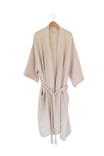 FINE Bathrobe - Stone: 100% GOTS certified organic cotton / M/L