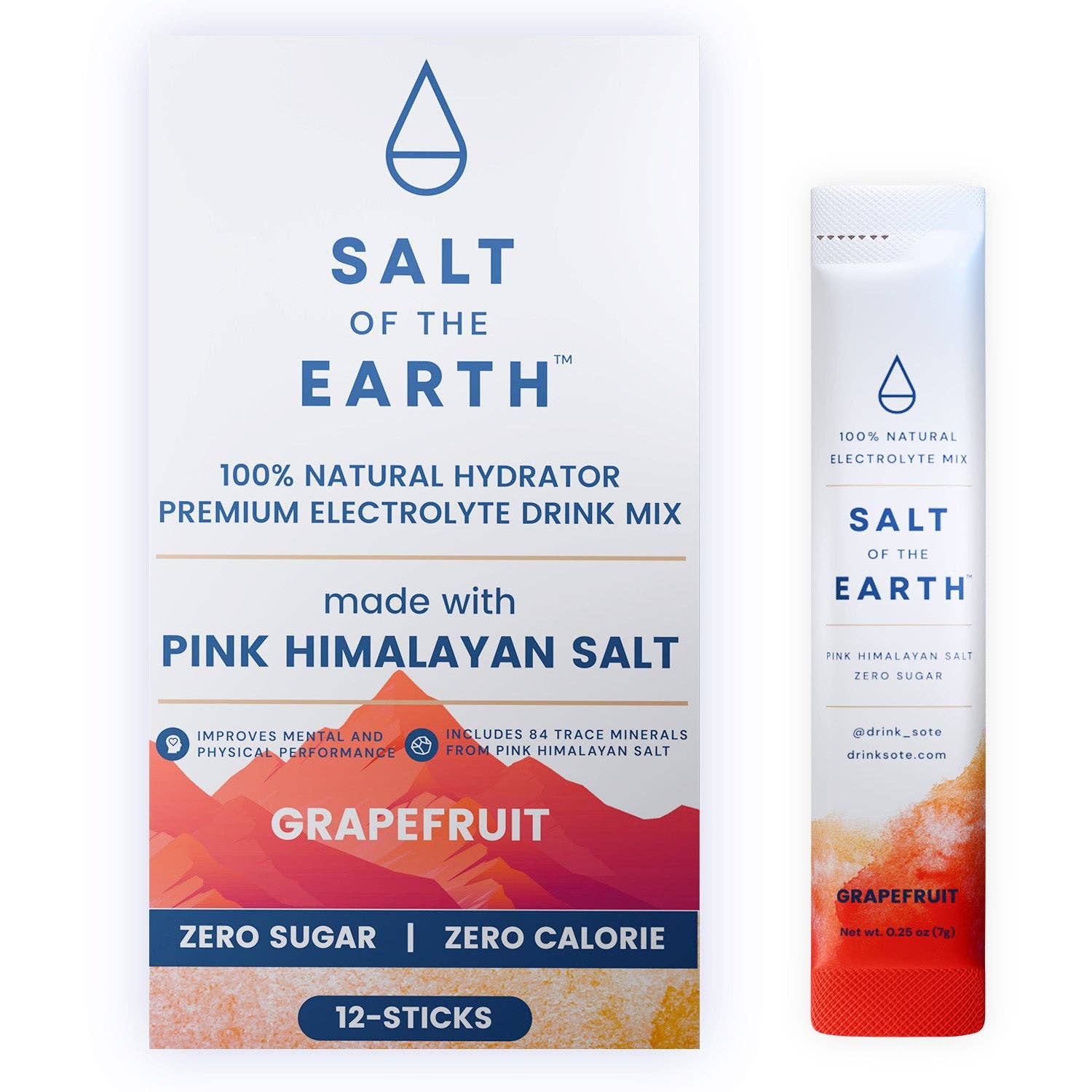 Salt of the Earth | Natural Electrolytes | Grapefruit: 12-stick box