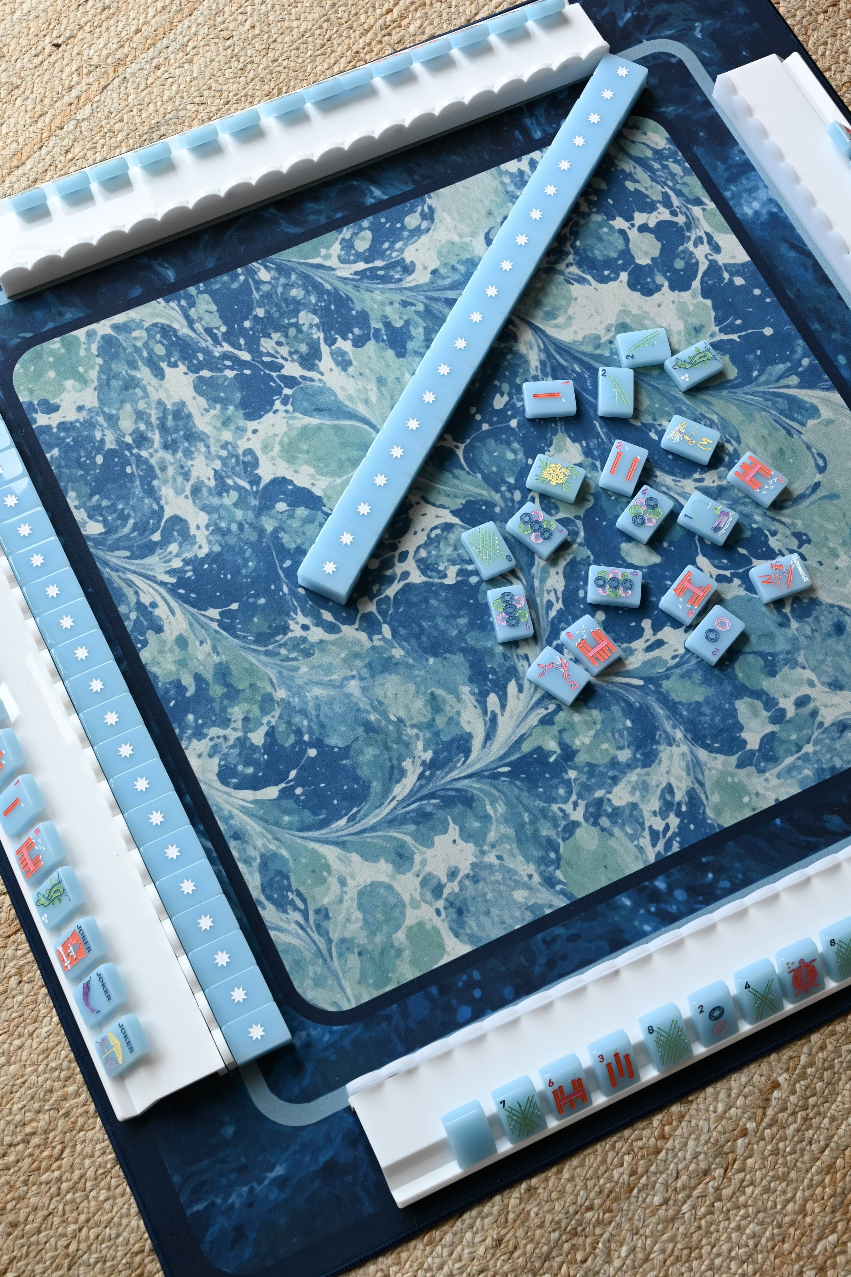 Painted Water Florentine Mahjong Neoprene Mat