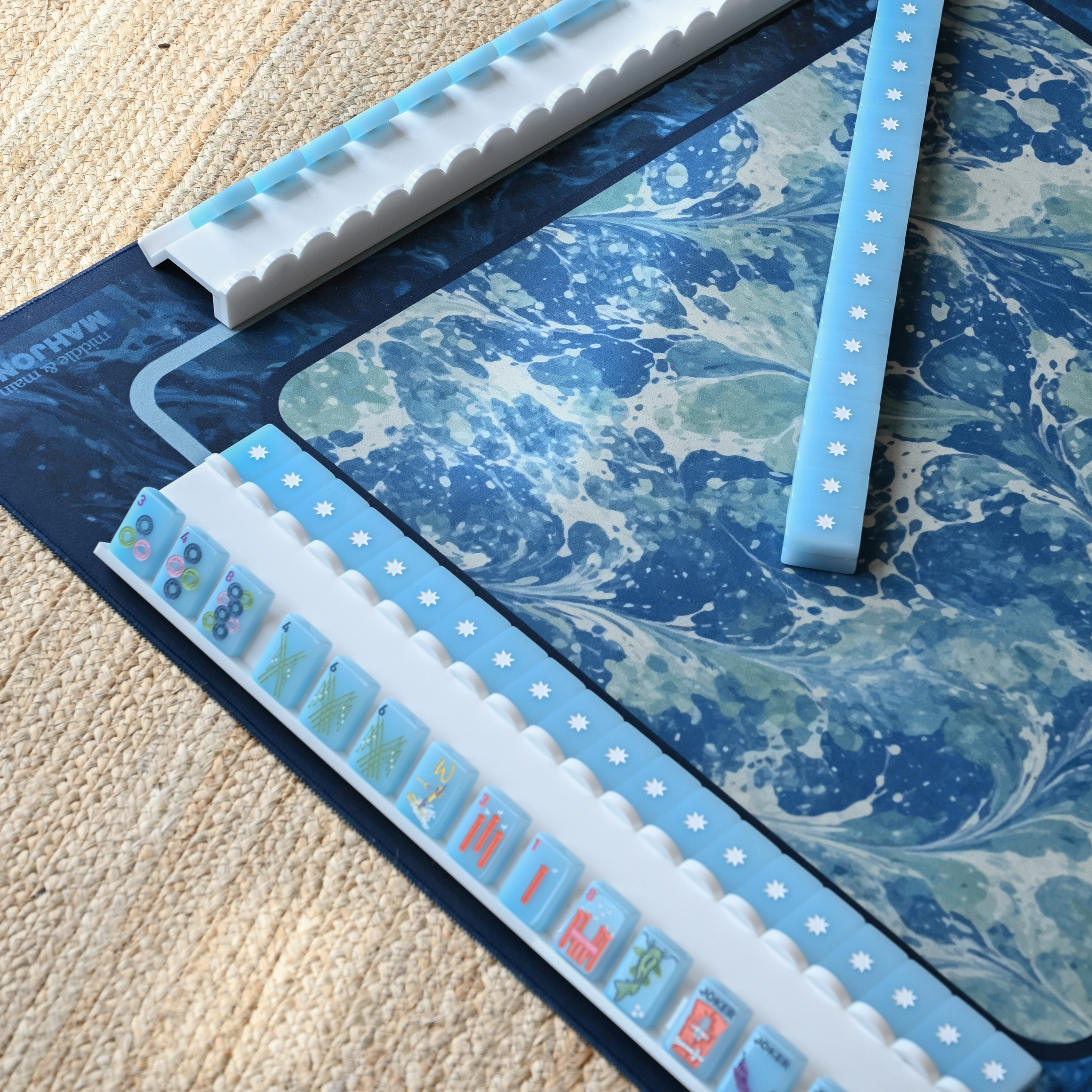 Painted Water Florentine Mahjong Neoprene Mat