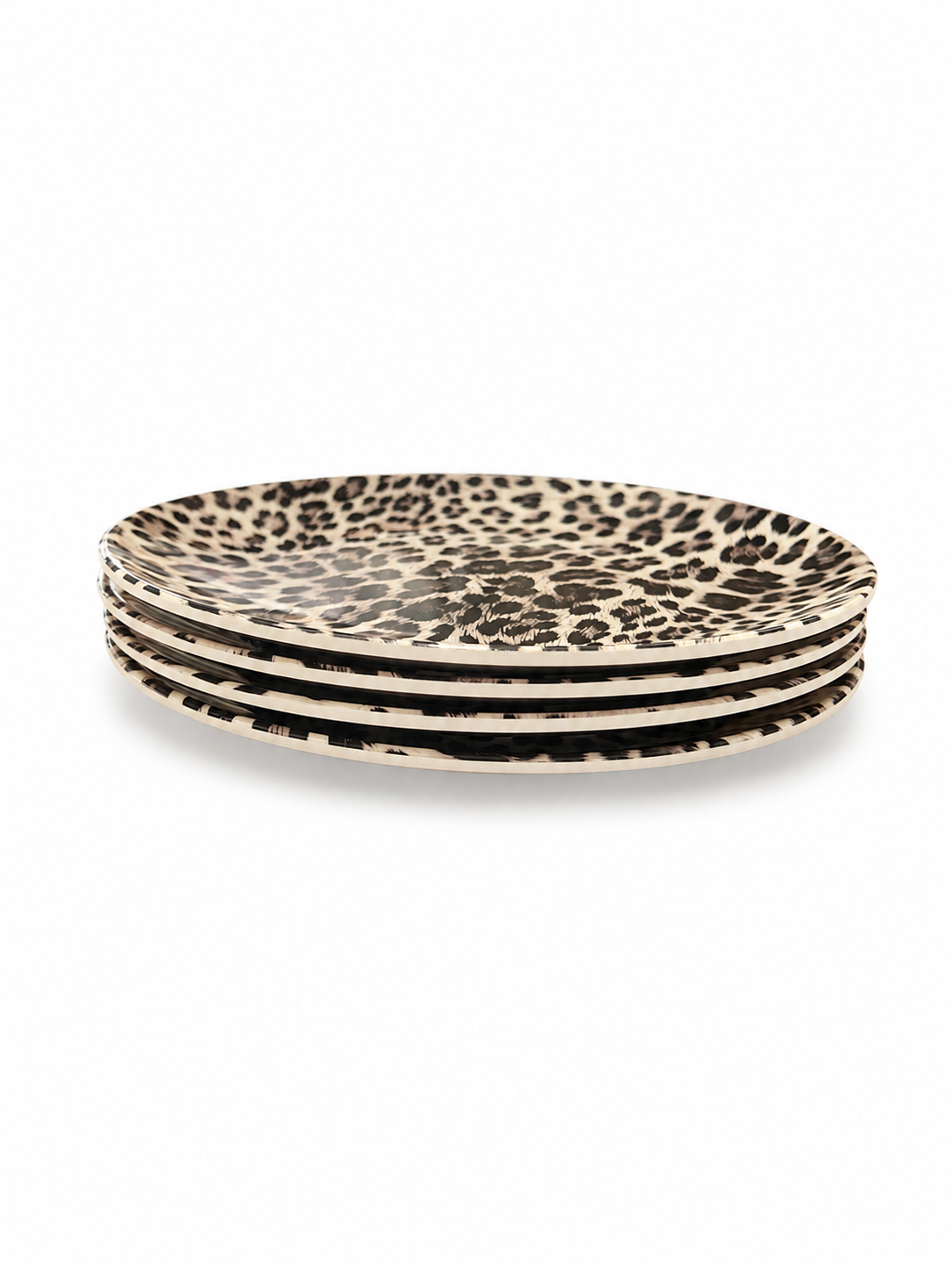 8" Cheetah Leopard Shatterproof Plates (Set of 4 Plates)