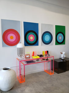 Stephanie Henderson | Target Practice in Emerald | Framed 48” x 35.75”