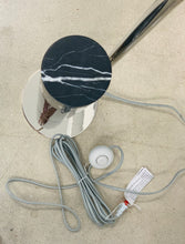 Kelly Wearstler Alma Polished Nickel and Black Marble Floor Lamp