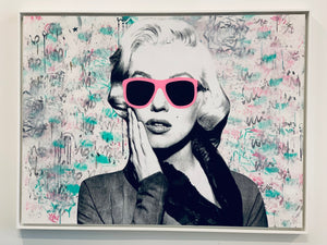 Original Art by Mr Ramano | Marilyn Monroe 49” x 37.5” Framed